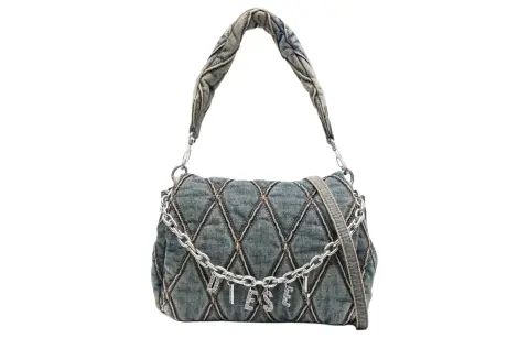DIESEL Denim Handbag, Shoulder Bag Unisex Blue