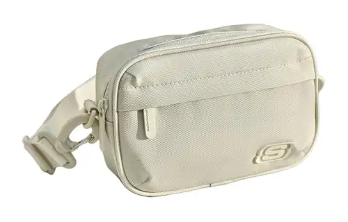 Skechers Fabric Camera Bag, Crossbody Bag, Shoulder Bag Small Unisex Light Sand Yellow