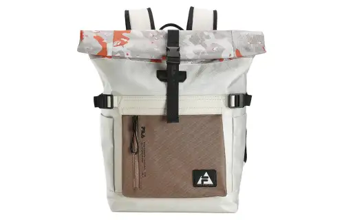 FILA Fabric, Polyurethane Backpack Regular Men's Taupe Gray