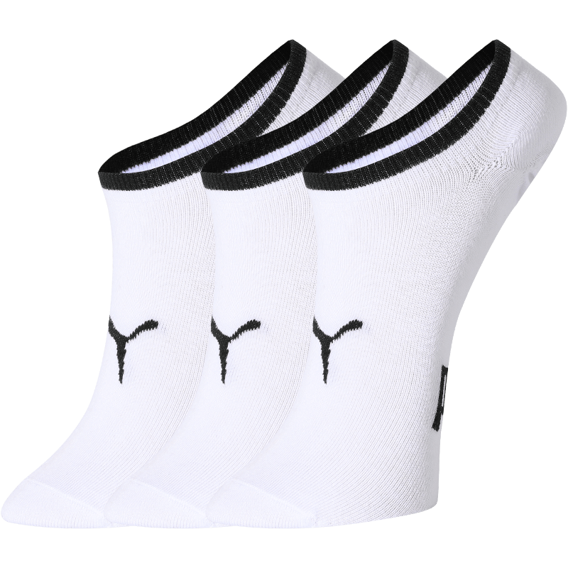 PUMA No Show Socks Unisex 3 Pack White