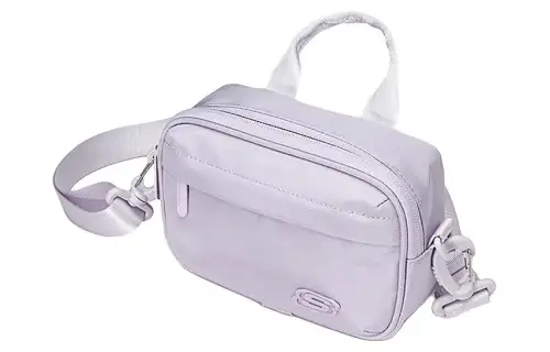 Skechers Fabric Camera Bag, Portable Crossbody Bag, Shoulder Bag Unisex Tranquil Orchid Purple