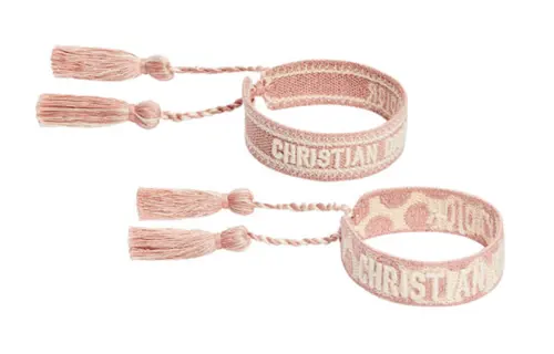 DIOR Cotton Bracelets Women's Pink