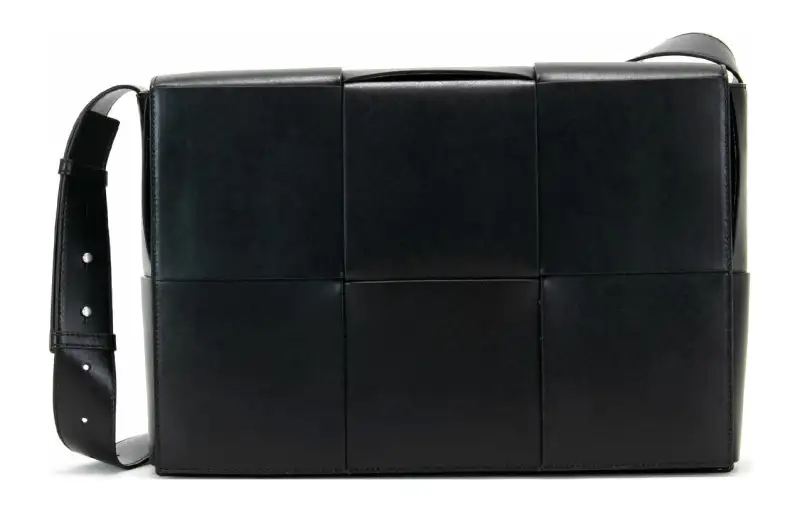 Bottega Veneta Genuine Leather Shoulder Bag, Crossbody Bag Men's Black