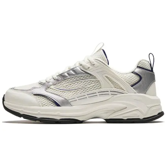 Anta Millennium Glacier Slip Resistant Low Top Casual Shoes Men's White Silver