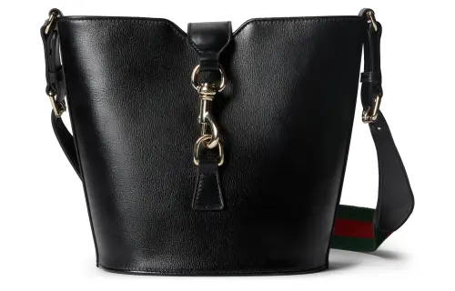 GUCCI Patent Leather Bucket Bag, Shoulder Bag, Crossbody Bag Mini Women's Black
