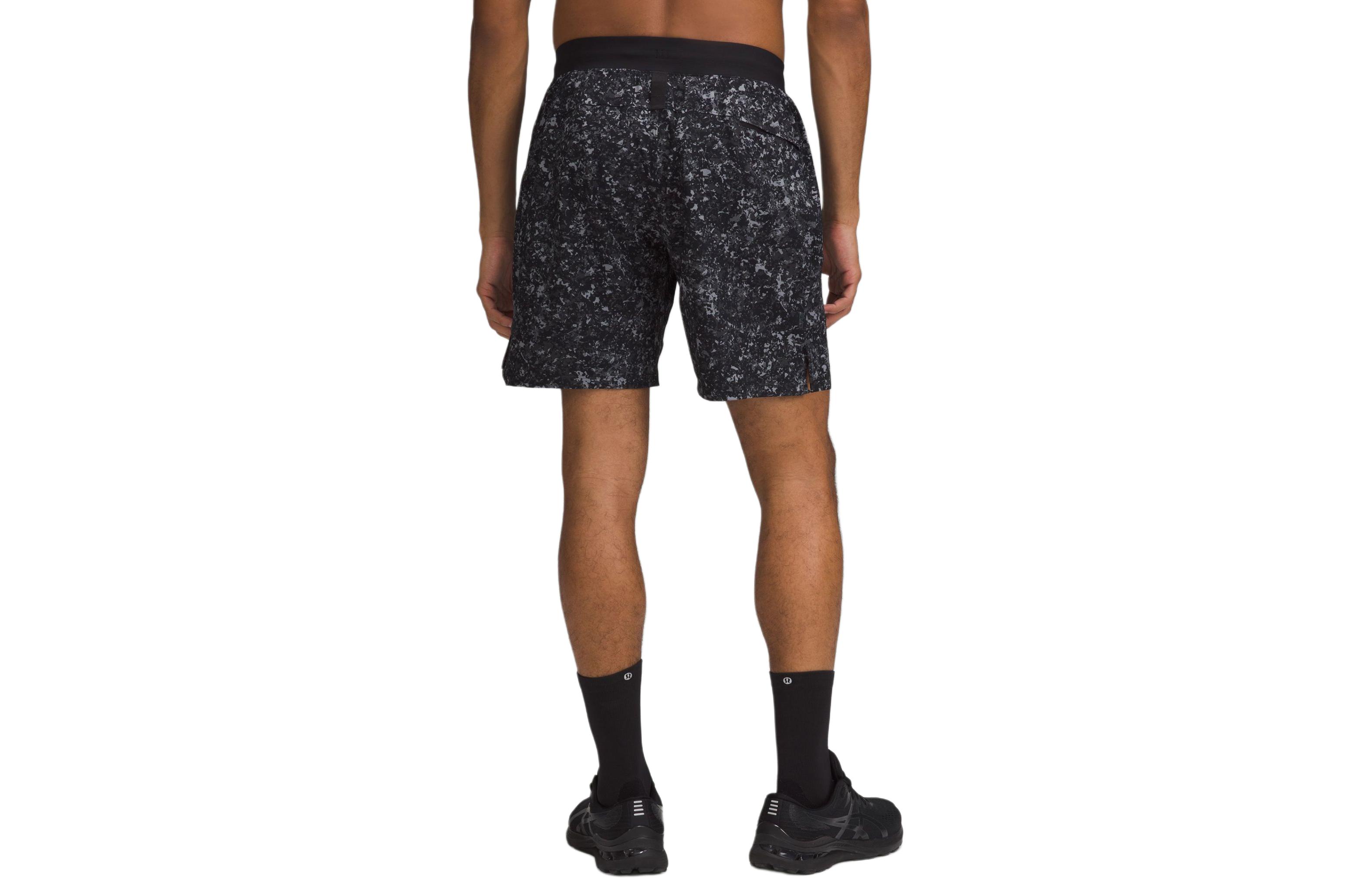 Lululemon License To Train Sports Shorts Men’s Dark Coal Mixed Color