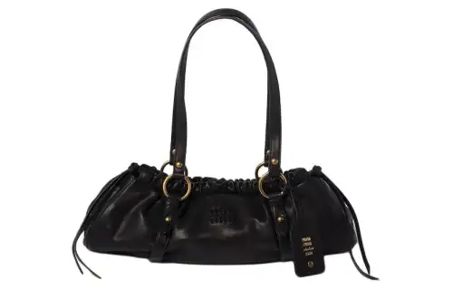 MIU MIU Leather Handbag, Shoulder Bag Women's Black