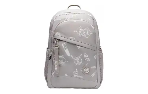 Li Ning Badfive Polyester Backpack Regular Unisex Gray
