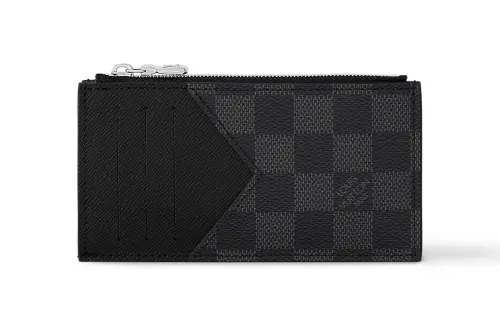 LOUIS VUITTON Coin Card Holder Damier Graphite Grey/Black