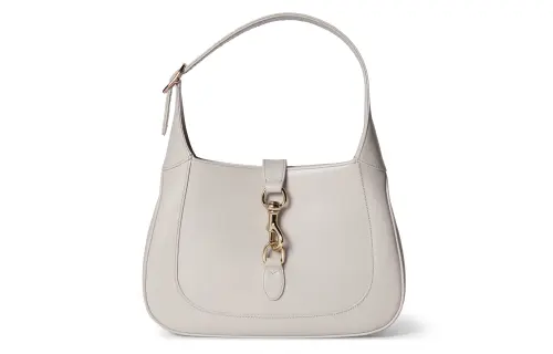 GUCCI Jackie 1961 Leather Handbag, Shoulder Bag Small Women's Light Beige