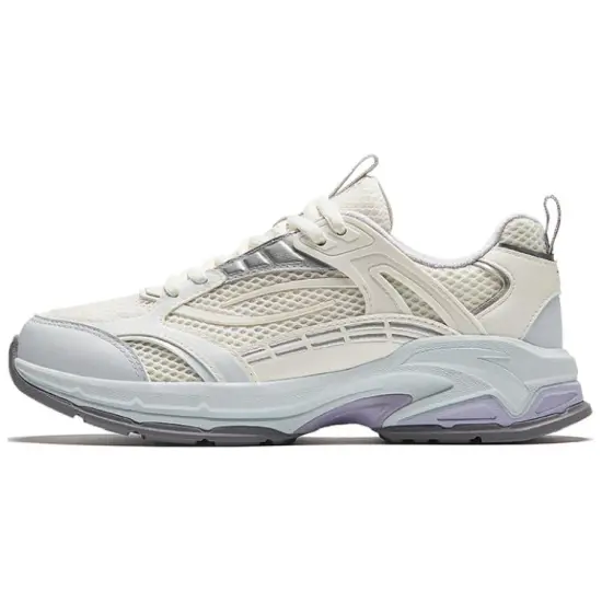ANTA Millennium Glacier Chunky Sneakers Women's Low-Top White Gray