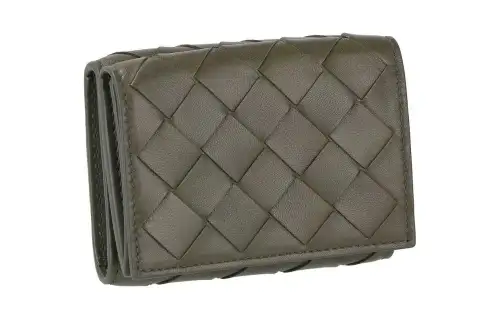 Bottega Veneta Cow Leather Wallet Women's Gray
