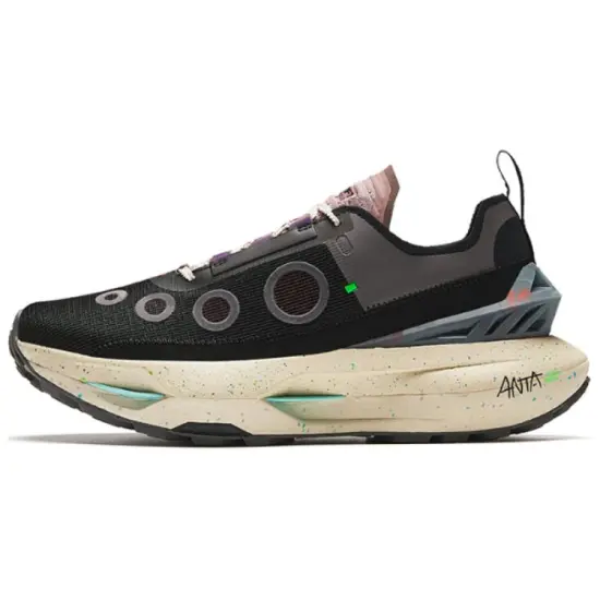 Anta Champion Series Slip Resistant Low Top Running Shoes Men's Black Gray Color