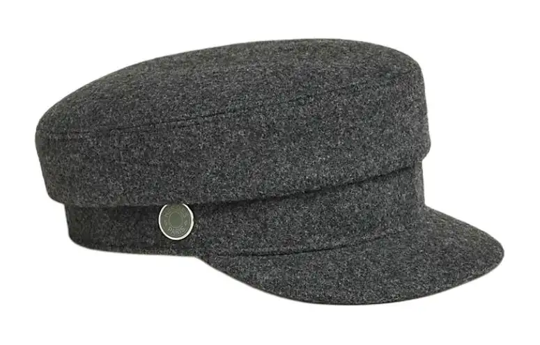 HERMES Wool Berets Women's Mixed Charcoal Black