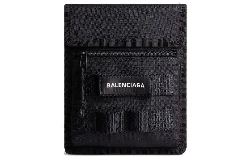 Balenciaga Polyamide One Shoulder Crossbody Clutch Small Men's Black
