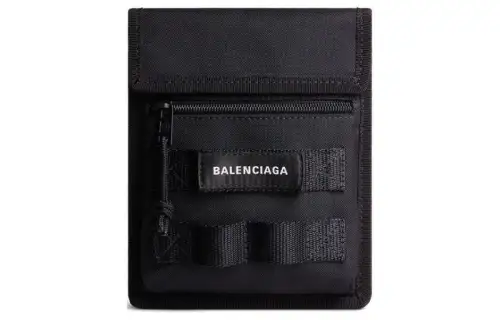 Balenciaga Polyamide One Shoulder Crossbody Clutch Small Men's Black
