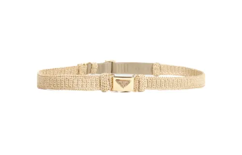 PRADA Enamel Logo Clasp Fastened Belt