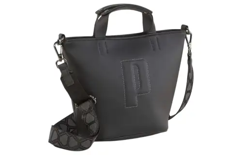 PUMA Polyester With Nylon, Thermoplastic Elastomer With Polyurethane Crossbody Handbag Regular Women's Black