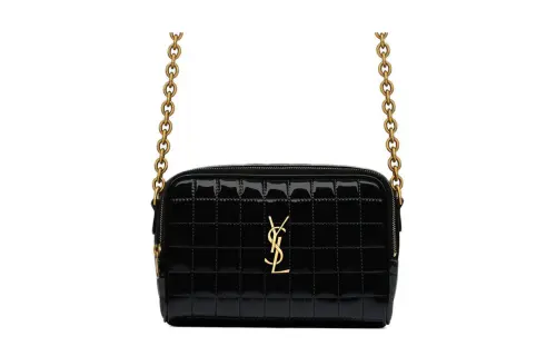 SAINT LAURENT Cassandre Polyurethane Bonded To Polyester Camera Bag, Shoulder Bag, Crossbody Bag Mini Women's Black