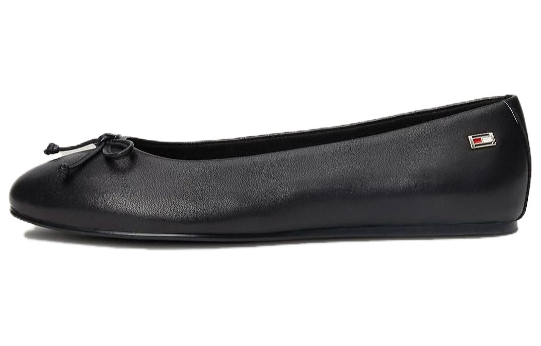 Tommy Hilfiger [皮革 ] популярный [百搭 ] для отдыха туфли женский черный