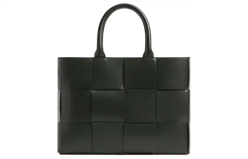Bottega Veneta Arco Calfskin Tote Bag, Shopping Bag, Shoulder Bag, Crossbody Bag, Handbag Small Men's Dark Green