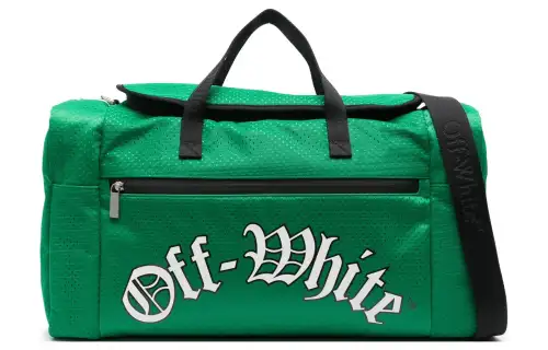 OFF WHITE Polyamide Handbag Travel Bag Men's Grass Green
