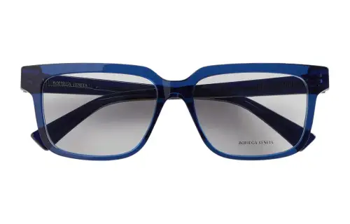 Bottega Veneta Acetate Square Eyeglass Frames Men's Blue