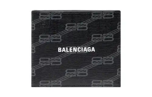 Balenciaga Polyurethane Wallet Men's Black