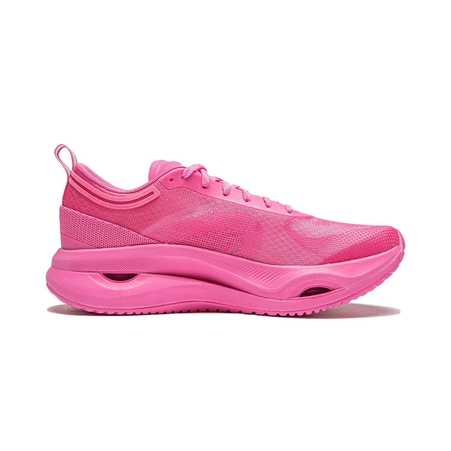 Li Ning Cushioning Slip Resistant Abrasion Resistant Lightweight Rebound Low top Casual Running Shoes Women’s Pink