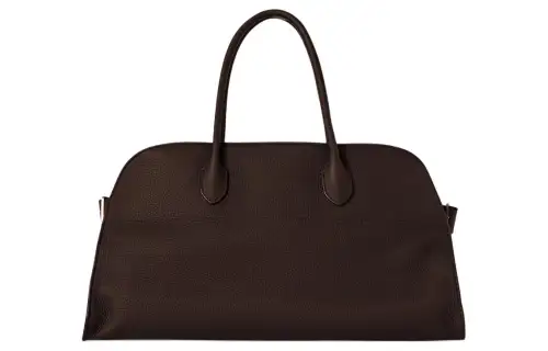 THE ROW Matte Grain Leather Handbag Women's Dark Mocha