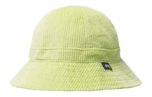 Stussy Corduroy Bucket Hats Unisex Yellow Green