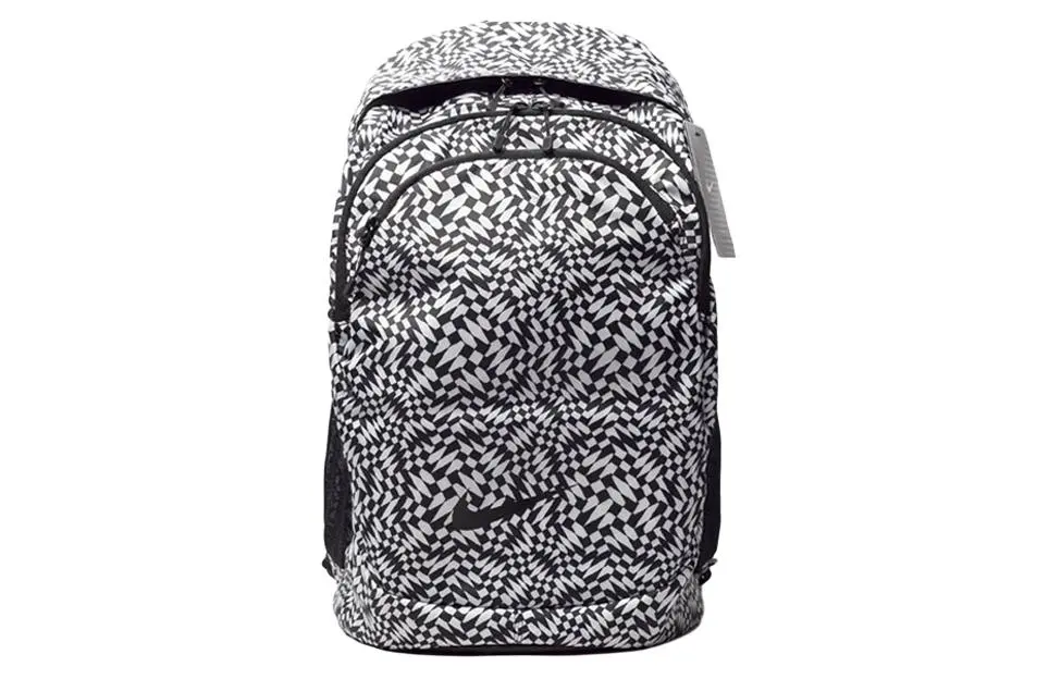 Nike Polyester Backpack Regular Unisex Black & White