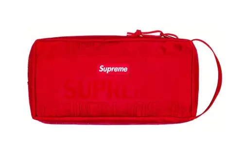 Supreme Nylon Storage Bag, Toiletry Bag Unisex Red