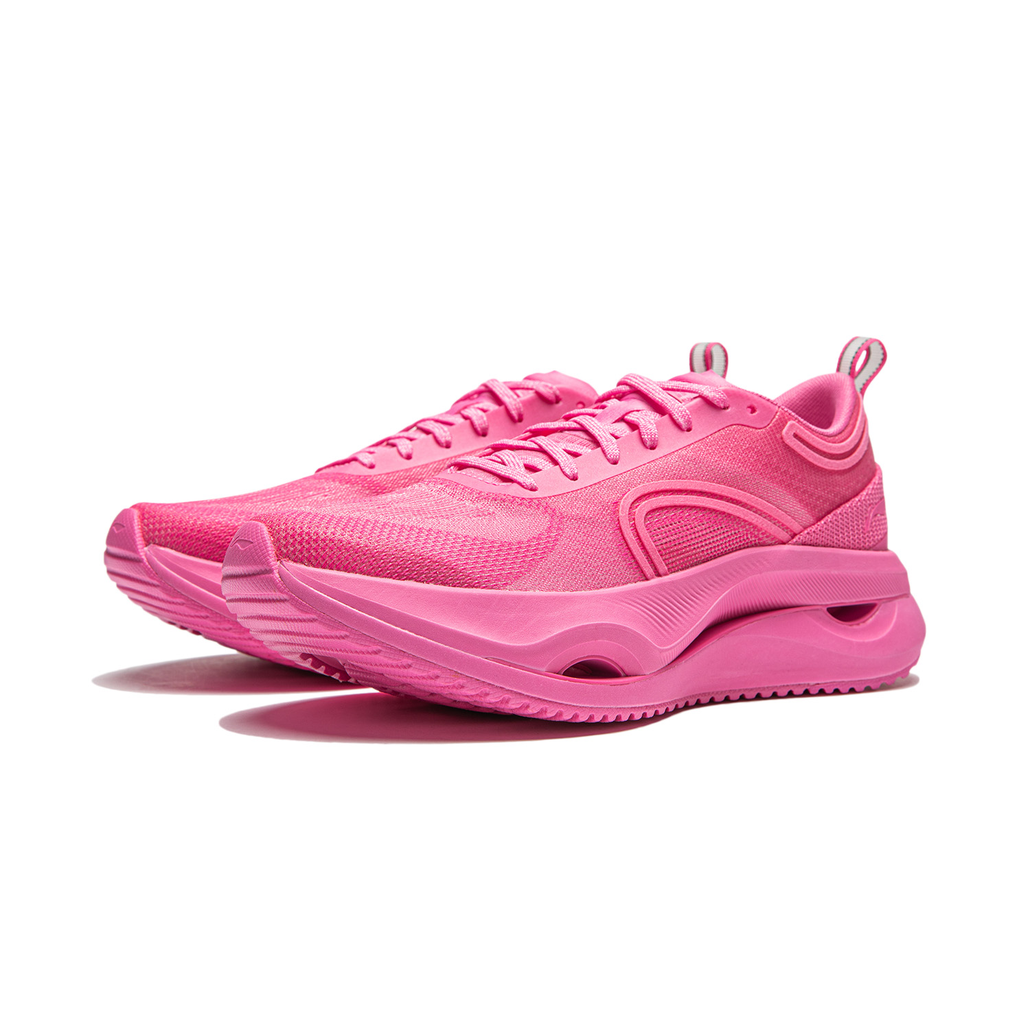 Li Ning Cushioning Slip Resistant Abrasion Resistant Lightweight Rebound Low top Casual Running Shoes Women’s Pink