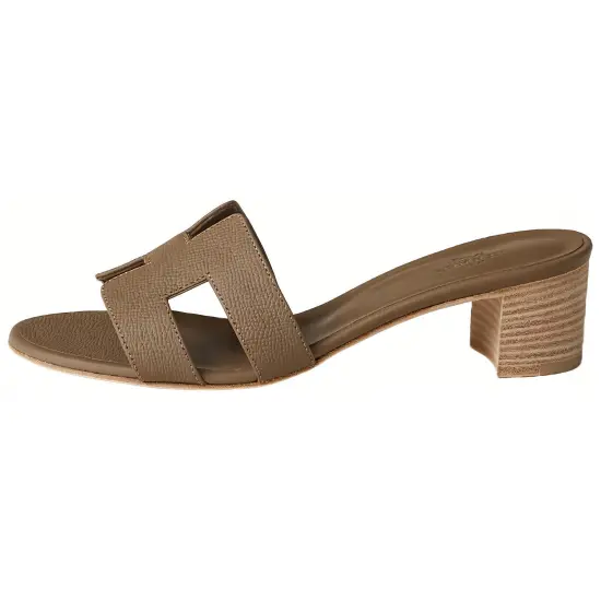 HERMES Oasis Slide Slippers Women's Tan