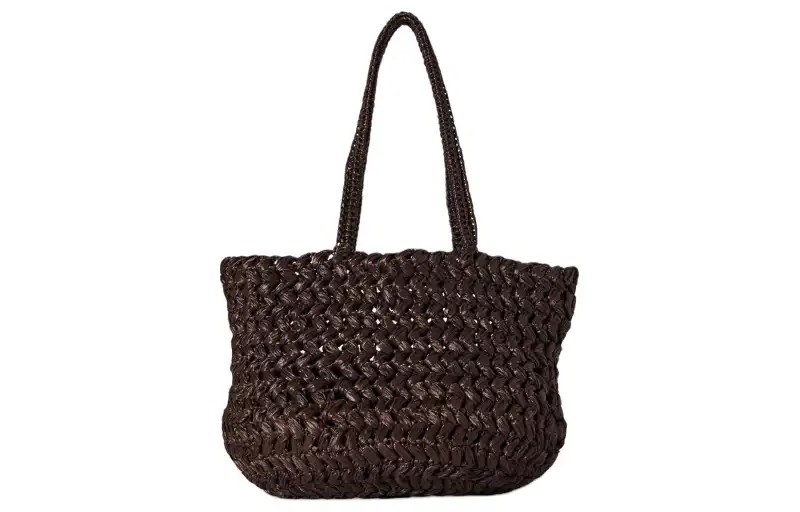 THE ROW Raffia Fiber Tote Bag, Shopping Bag, Handbag, Shoulder Bag Women's Brown
