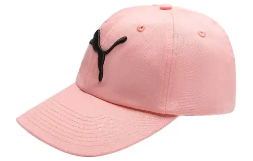 PUMA Brand Logo Cotton Baseball Caps Kids' Pink