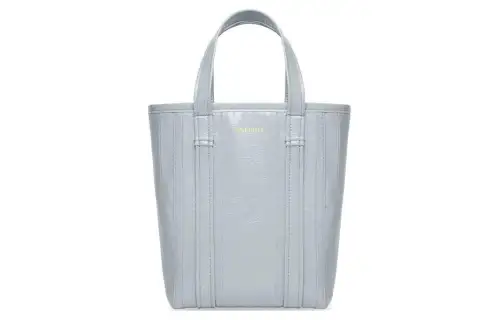 Balenciaga Barbes Lambskin Tote Bag, Shopping Bag, Handbag, Shoulder Bag, Crossbody Bag Small Women's Blue Gray