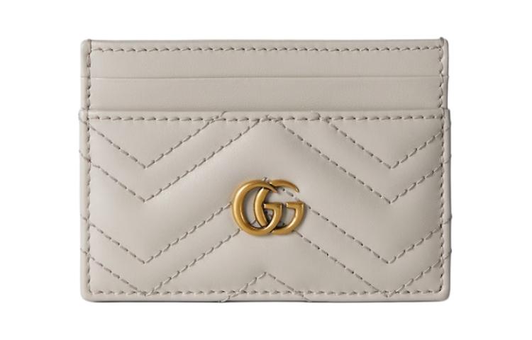 Женский картхолдер Gucci GG Marmont (бежевый)