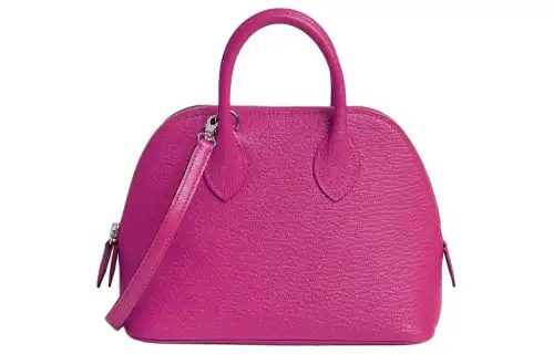HERMES Bolide Mysore Goat Skin Bowling Bag, Handbag, Shoulder Bag, Crossbody Bag Mini Women's 9I Magnolia Mulan Pink