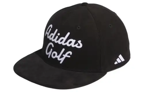Adidas Letter Print Corduroy Baseball Caps Men's Black