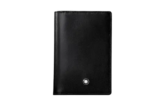 MONTBLANC Meisterstuck Leather Business Card Holder Wallet Men's Black