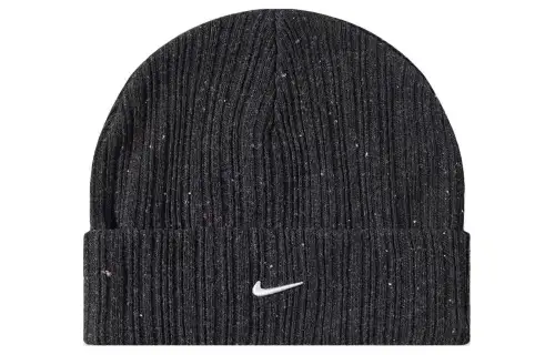 Nike Embroidery Print Polyester Beanies Men's Black