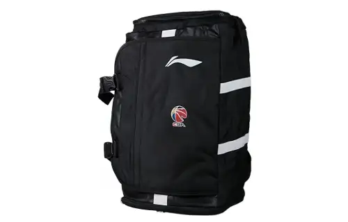 Li Ning Polyester With Artificial Leather Sports Backpack Regular Unisex Black