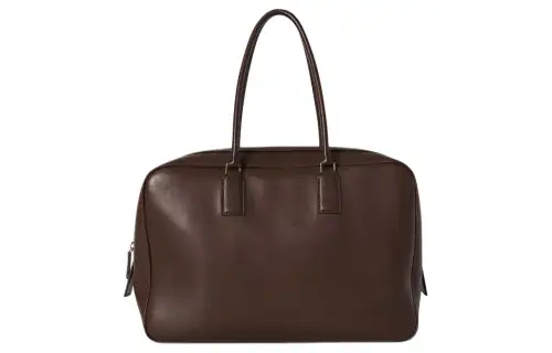 THE ROW Calfskin Bowling Bag, Portable Women's Dark Chocolate