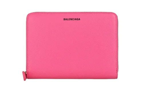 Balenciaga Leather Wallet Mini Women's Rose Purple
