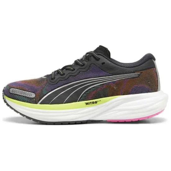 Puma Women's Deviate Nitro 2 'Black Lime Poison Pink'