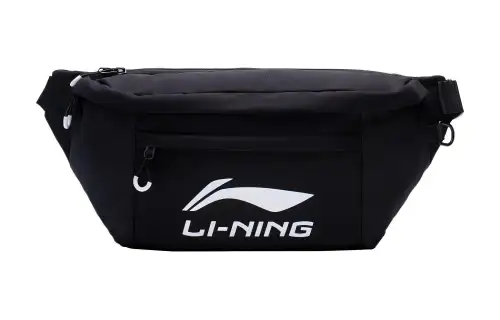 Li Ning Canvas Fanny Pack, Sling Bag, Canvas Bag, Shoulder Bag, Crossbody Bag Regular Unisex Black
