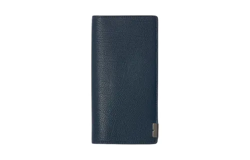Burberry Embossed Calfskin Wallet Men's Lake Blue