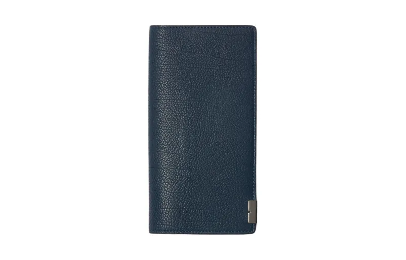 Burberry Embossed Calfskin Wallet Men's Lake Blue